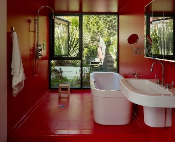 kylpyhuoneen suunnitteluideoita melkein kaikki punainen