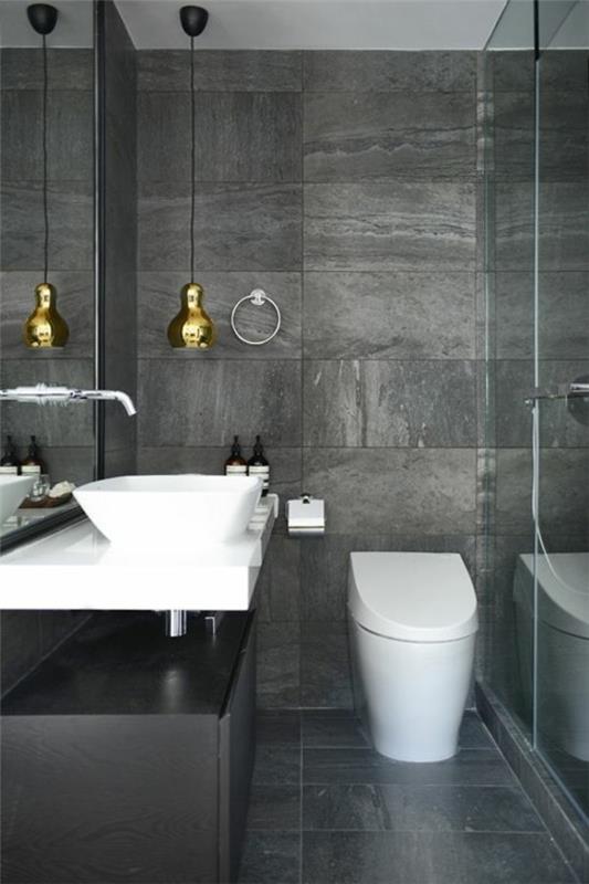 kylpyhuone harmaa tyylikäs kylpyhuone ideoita pieni kylpyhuone