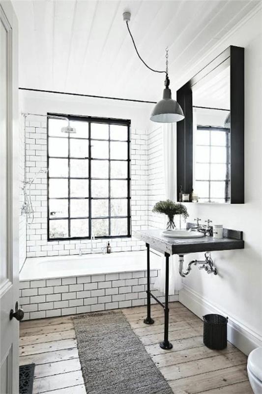 kylpyhuone puulattiat kylpyhuoneen matot kylpyhuoneen matot kylpyhuoneen matot retro -aksentit kylpyhuoneen laatat