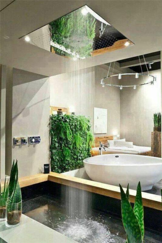 kuvia sisustusideoita sadesuihku moderni kylpyhuone ideoita