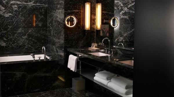 kylpyhuone musta ylellinen kylpyhuone design peilipinnat