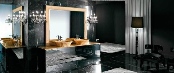 kylpyhuone musta ylellinen kylpyhuone design puiset aksentit