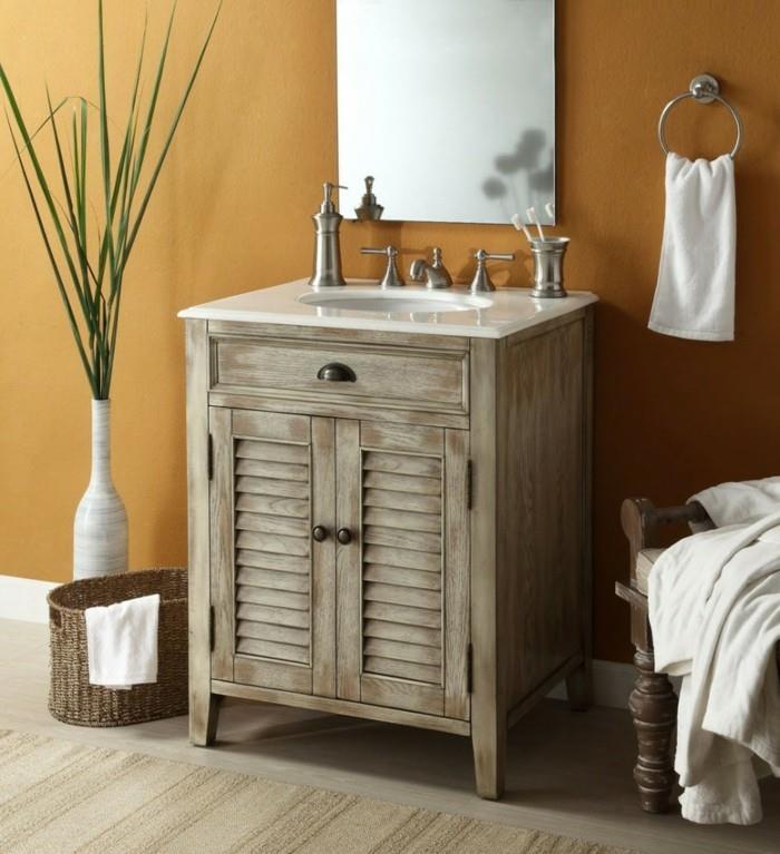 kylpyhuone nuhjuinen tyylikäs elävä tyyli kudottu kori puinen lipasto turhamaisuus