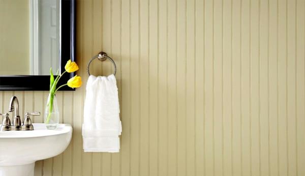 kylpyhuoneen seinämaalit keltaiset seinämaalit pastellinkeltaiset maaliseinät