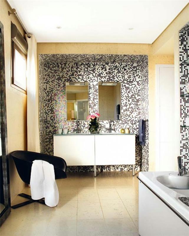 kylpy laatat seinälaatat mosaiikki seinäpeili kukat