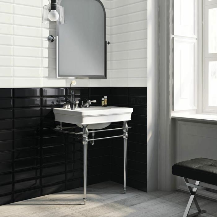 kylpyhuone-laatat-valkoinen-musta-seinä-design-kylpyhuone-ideoita
