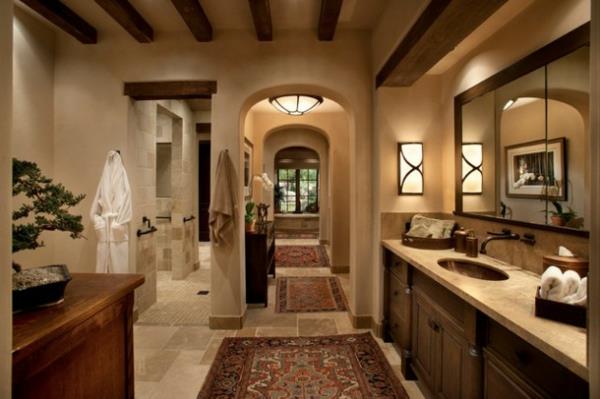 kylpyhuone suunnittelu kylpyhuone laatat persialainen matto kattopalkit