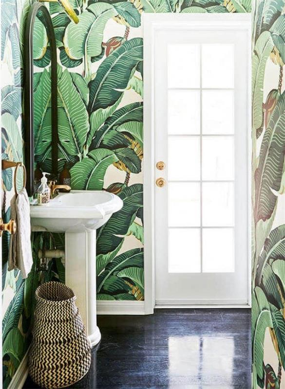 kylpyhuoneen suunnittelu eksoottinen vihreä kuvio