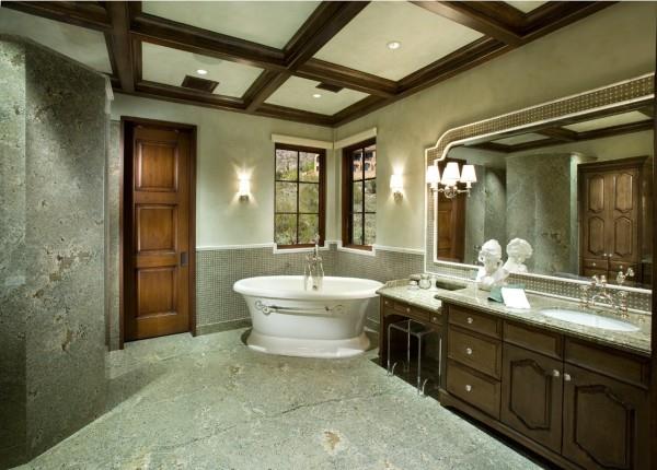 kylpyhuoneen suunnittelu vihreä ja antiikki kylpyhuonekalusteet