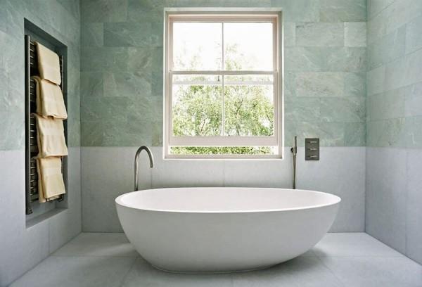 kylpyhuoneen suunnittelu vaaleanvihreä seinä