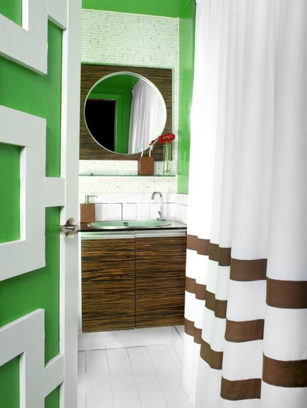 kylpyhuoneen muotoilu vihreä valkoinen ruskea