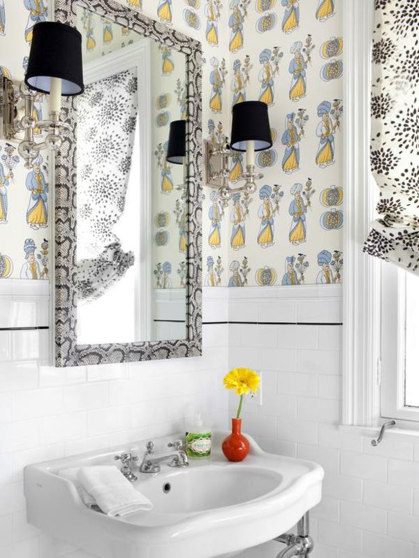 kylpyhuoneen suunnitteluideoita värillinen design seinämaalaus tapetti