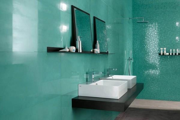 kylpyhuoneen suunnittelu voimakas moderni vihreä