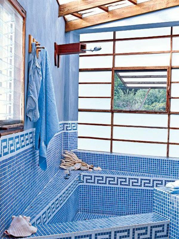 kylpyhuoneen suunnittelu mosaiikki turkoosi kylpyhuoneen suunnitteluideoita