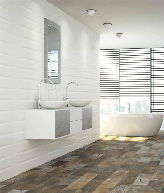 kylpyhuoneen laattalattiaideoita kylpyhuoneen valkoisen seinälaatan värilliset lattialaatat