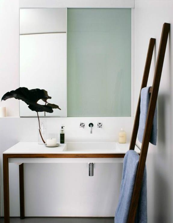 kylpyhuonekalusteet moderni kylpyhuone sisustus minimalistiset puiset pyyhetikkaat
