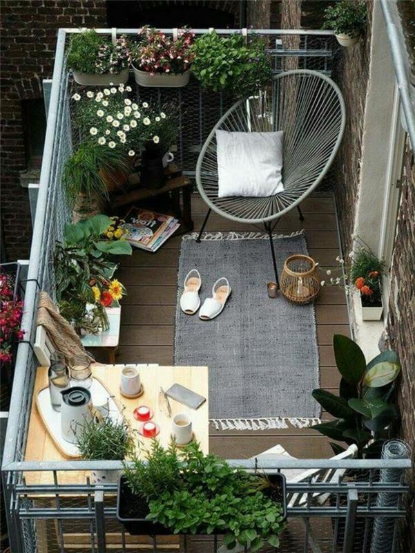 design parveke parveke huonekalut paju tuoli kokoontaitettava pöytä parveke kasvit