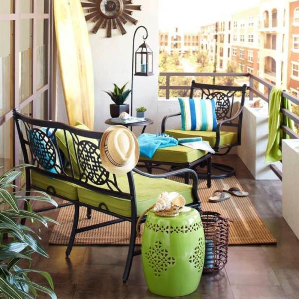 parveke ideoita parveke suunnittelu tilaa säästävät huonekalut marokkolainen