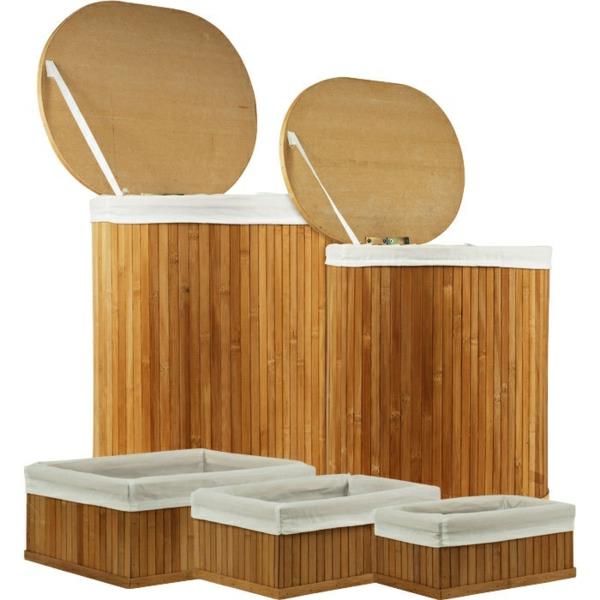 bambu kylpyhuonekalusteet aasialaistyyliset säilytyslaatikot