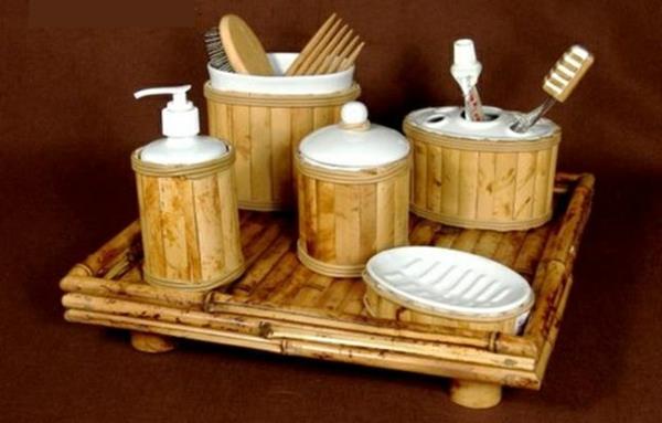 bambu kylpyhuone huonekalut kori laatikot aasialainen tyyli kylpyhuone
