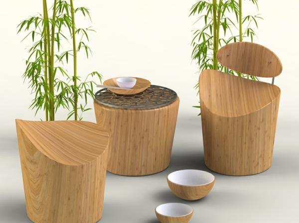 bambu koristelu bambu huonekalut sivupöytä jakkara