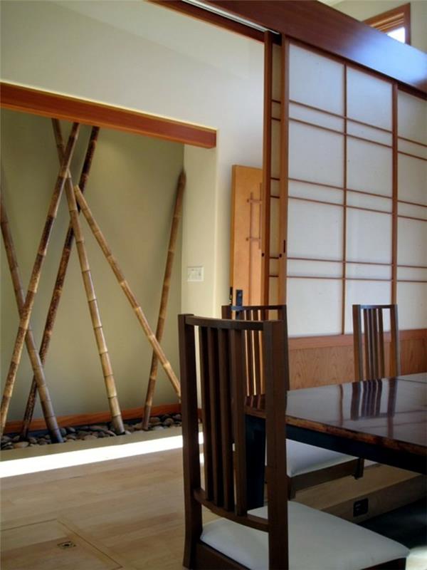 bambu sisustus bambu sauvat ideoita ruokasalin sisustus