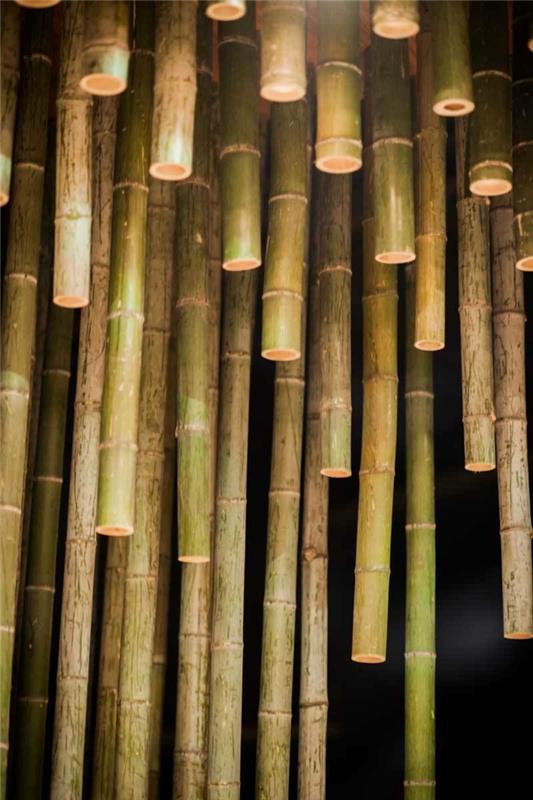 Bambuhuonekalut ja -tarvikkeet bambu -koristelu bambusta riippuvalaisimesta