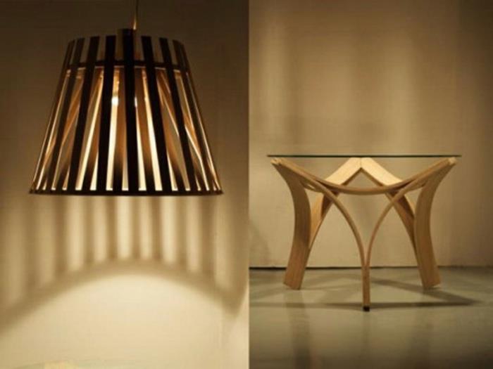 bambu koristelu bambu seinäkoriste roikkuu lampun pöytä