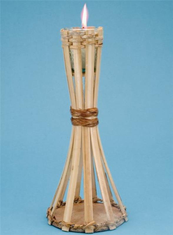 koriste -ideat koristelu bambusta valmistettu seinäkoriste tuuliäänen kynttilänjalka