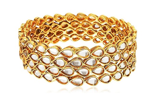 Guldbelagte Kundan -armbånd