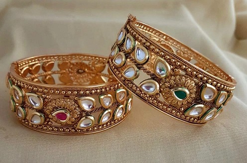 Kraftige Kundan -armbånd