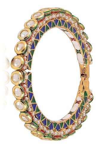 Meenakari Kundan Bangles