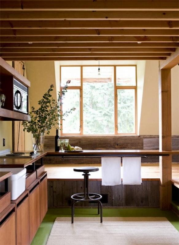baarituoli keittiön ikkunahyllyt maalaismainen tyyli