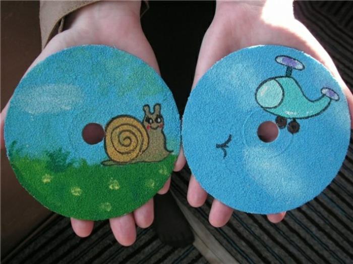 Käsityöt lasten kanssa käsityöideoita diy -ideoita lasten pelejä vesipainikelaatikko täytä DVD -cd -maali