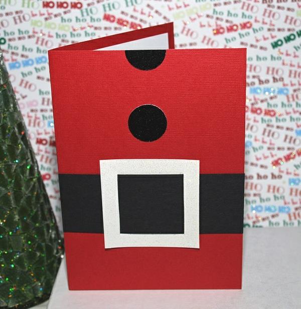 kekseliäitä ideoita joulupukille yksinkertaisesti näpertää joulukortteja värillisellä paperilla
