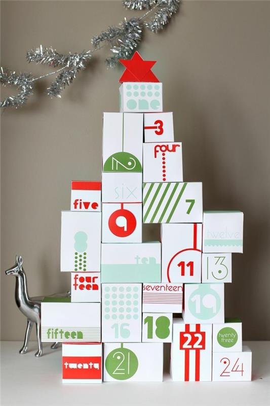 käsityömallit joulu adventti kalenteri hoikka näpertely uudelleenkäyttö wc -paperilaatikot
