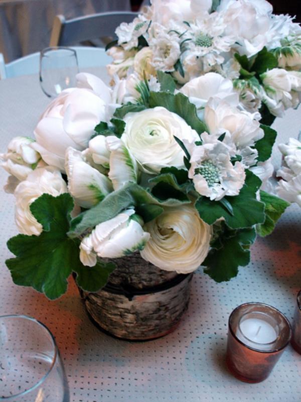 kanto maljakko kukkaruukku koristeidea kukat valkoinen ehdotus