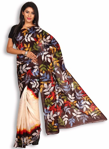 Designer Batik Silk Saree