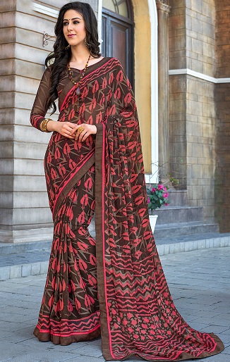 Batik Georgette Saree