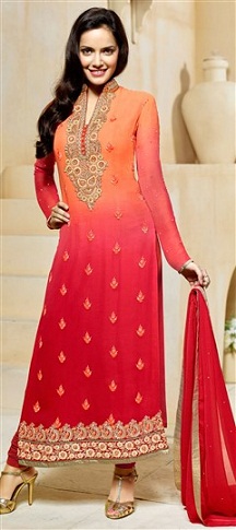 Skraveret Bollywood Salwar Suit