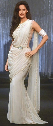 Katrina Kaif White Saree -ben