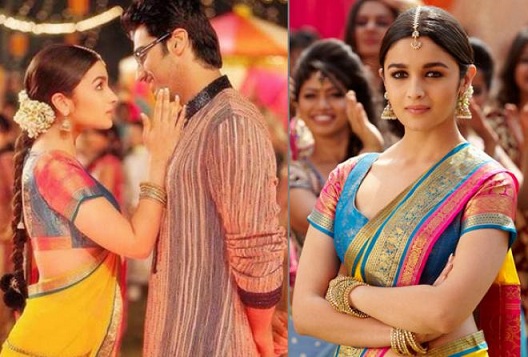 Alia Bhatt i Contrast Border Saree