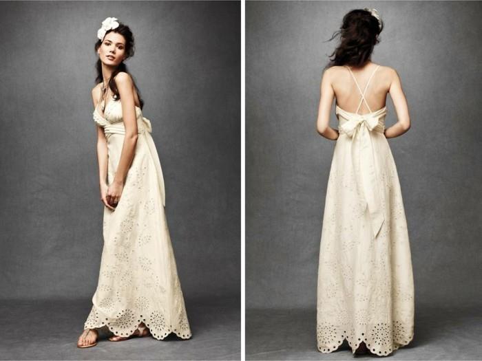 beige hääpuku boho tyylikäs kesä