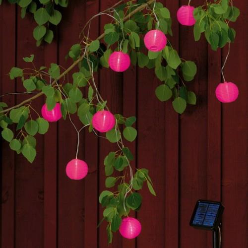 valaistuslamput koristelu puutarha takapiha vaaleanpunaiset pallot