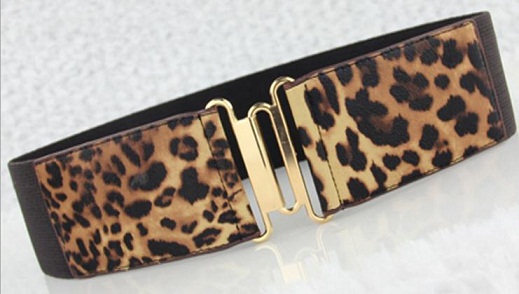 Leopardprint Wide elastisk taljebælte