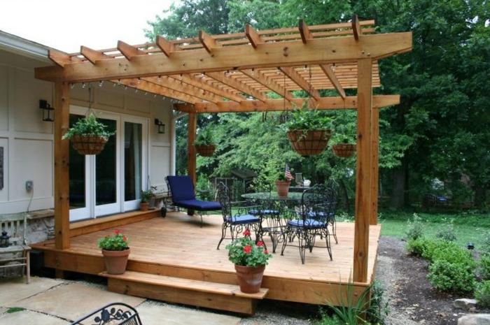 kattoterassi patio design puukatto