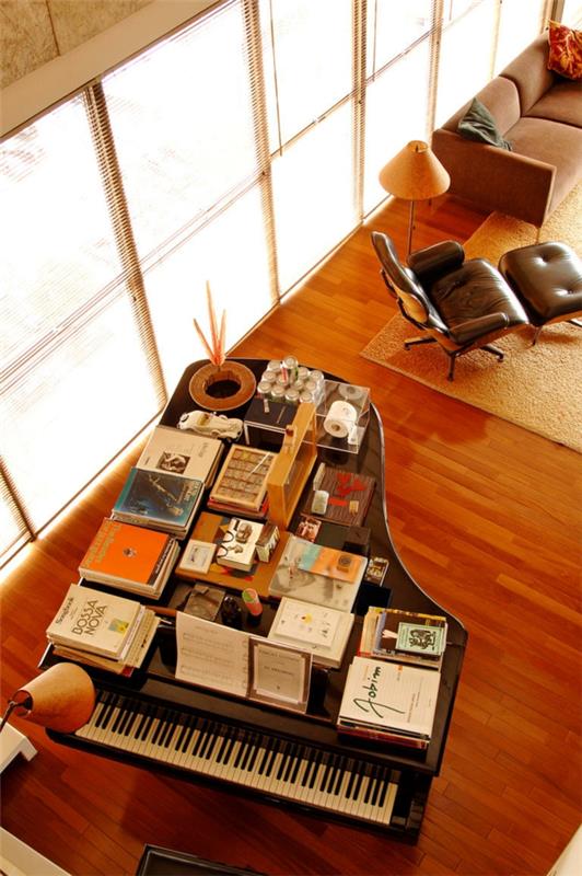kuuluisa arkkitehti Daniel Libeskind moderni arkkitehtuuri olohuoneen piano