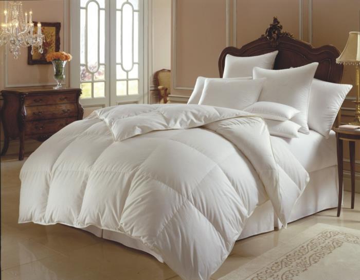 nukkua paremmin makuuhuoneen kalusteet parivuode huomaamaton valkoinen vuodevaatteet untuvapeitot