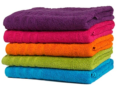 Ensfarvede bomuldshåndklæder