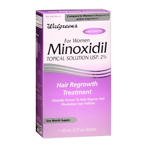 Walgreens Kvinder topisk løsning minoxidil shampoo